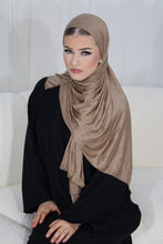 Load image into Gallery viewer, JERSEY HIJAB CAMEL BROWN