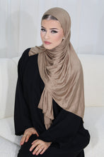 Load image into Gallery viewer, JERSEY HIJAB CAMEL BROWN
