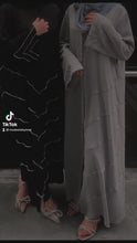 Load and play video in Gallery viewer, DIAMANTÉ ABAYA GREY
