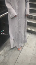 Load and play video in Gallery viewer, DIAMANTÉ ABAYA GREY
